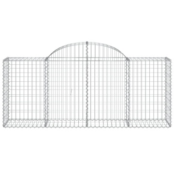 Coșuri gabion arcuite 15 buc, 200x50x80/100 cm, fier galvanizat - Img 4
