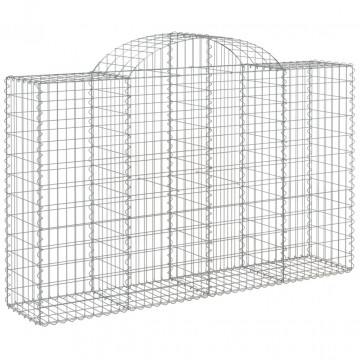 Coșuri gabion arcuite 2 buc, 200x50x120/140 cm, fier galvanizat - Img 3