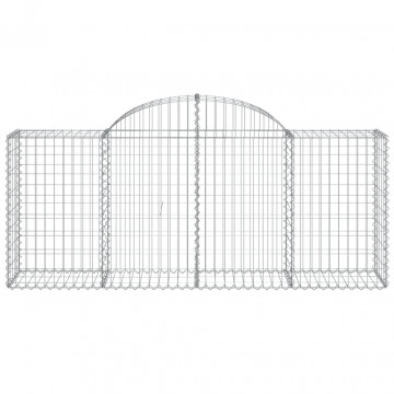 Coșuri gabion arcuite 2 buc, 200x50x80/100 cm, fier galvanizat - Img 4
