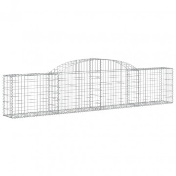 Coșuri gabion arcuite, 2 buc., 300x30x60/80 cm, fier galvanizat - Img 3