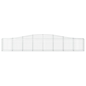 Coșuri gabion arcuite 2 buc, 400x30x60/80 cm, fier galvanizat - Img 4