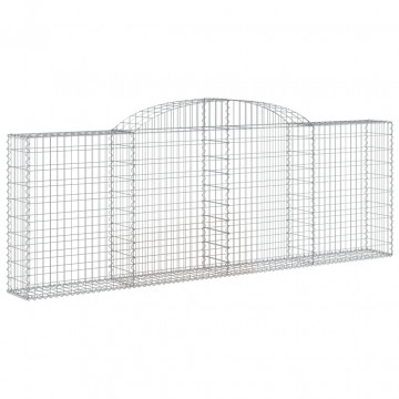 Coșuri gabion arcuite 3 buc, 300x30x100/120 cm fier galvanizat - Img 3