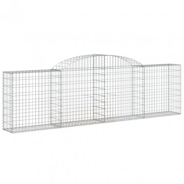 Coșuri gabion arcuite 3 buc., 300x30x80/100 cm, fier galvanizat - Img 3