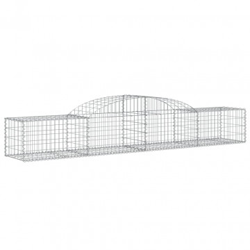 Coșuri gabion arcuite, 3 buc., 300x50x40/60 cm, fier galvanizat - Img 3