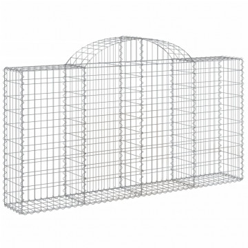 Coșuri gabion arcuite 4 buc, 200x30x100/120 cm fier galvanizat - Img 3