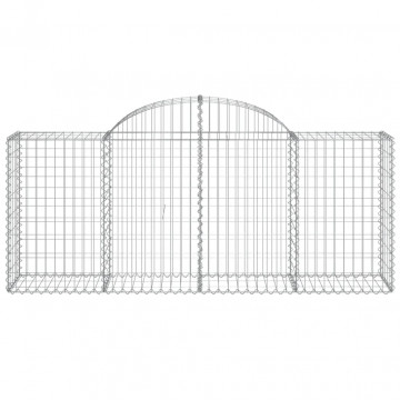 Coșuri gabion arcuite 5 buc, 200x50x80/100 cm, fier galvanizat - Img 4