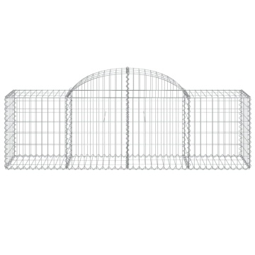 Coșuri gabion arcuite 6 buc, 200x50x60/80 cm, fier galvanizat - Img 4