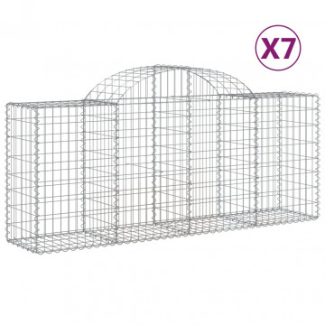 Coșuri gabion arcuite 7 buc, 200x50x80/100 cm, fier galvanizat - Img 2