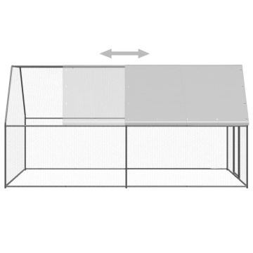 Coteț de exterior pentru păsări, 2x4x2 m, oțel zincat - Img 4