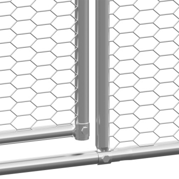 Coteț de păsări pentru exterior, 3x10x2 m, oțel galvanizat - Img 4