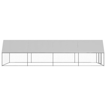Coteț de păsări pentru exterior, 3x8x2 m, oțel galvanizat - Img 3