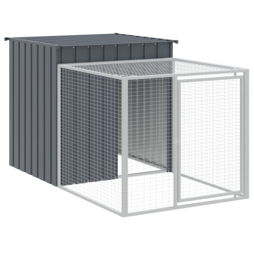Coteț de pui cu incintă antracit 110x813x110 cm oțel galvanizat - Img 5