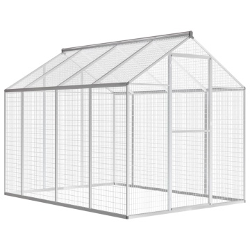 Coteț pentru păsări de exterior, aluminiu, 178 x 242 x 192 cm - Img 1