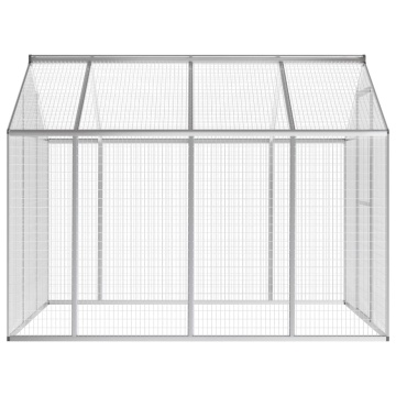 Coteț pentru păsări de exterior, aluminiu, 178 x 242 x 192 cm - Img 2