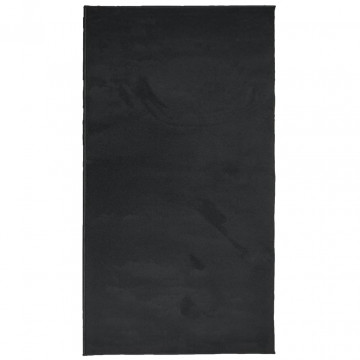 Covor „OVIEDO”, fire scurte, negru, 60x110 cm - Img 2