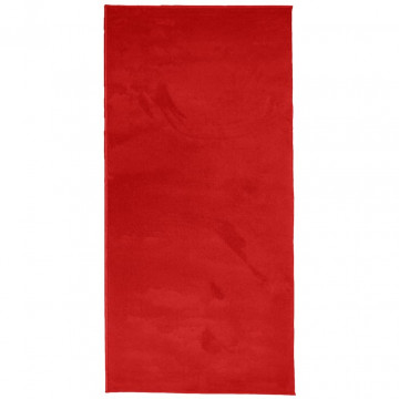 Covor „OVIEDO”, fire scurte, roșu, 100x200 cm - Img 2