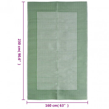 Covor de exterior, verde, 160x230 cm, PP - Img 5