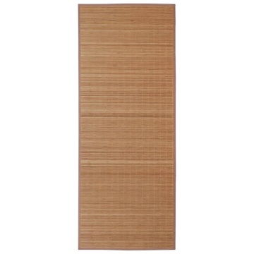Covor dreptunghiular din bambus natural, 80 x 300 cm - Img 2