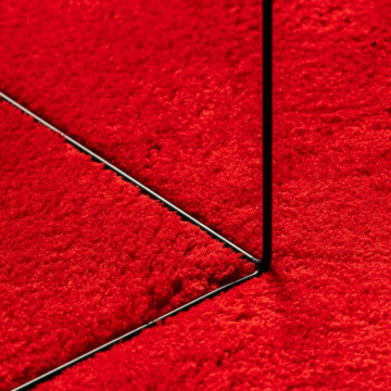 Covor HUARTE, fir scurt, moale și lavabil, roșu, 80x150 cm - Img 7