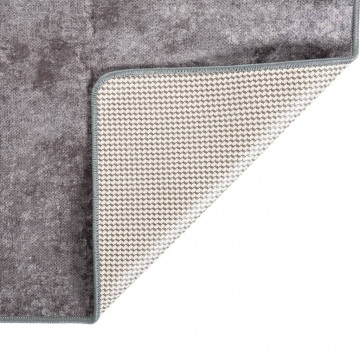 Covor lavabil, gri, 80x300 cm, antiderapant - Img 1