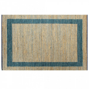 Covor manual, albastru, 160 x 230 cm, iută - Img 3