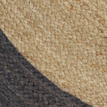 Covor manual cu margine gri închis, 150 cm, iută - Img 4