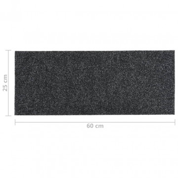Covorașe de scări autoadezive, 15 buc., gri, 60x25 cm - Img 6