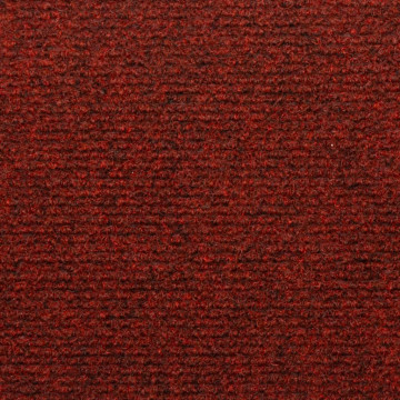 Covorașe de scări cusătură punch, 15 buc., roșu, 65x21x4 cm - Img 5