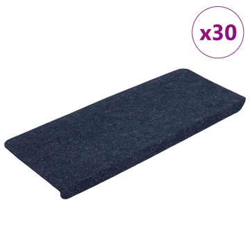 Covorașe scară autoadezive 30 buc Albastru 65x24,5x3,5 cm - Img 1