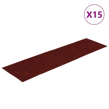 Covorașe scară autoadezive 30 buc Roșu 76x20 cm dreptunghiular - Img 2