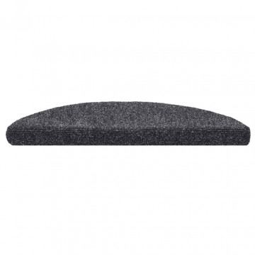 Covorașe scări autoadezive 10 buc. gri închis 56x17x3 cm punch - Img 4