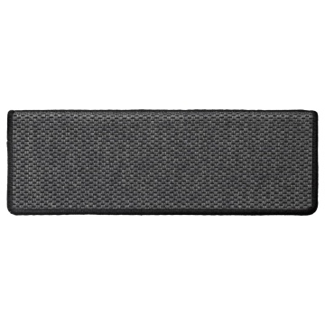 Covorașe scări autoadezive, 15 buc. antracit 65x21x4 cm sisal - Img 7