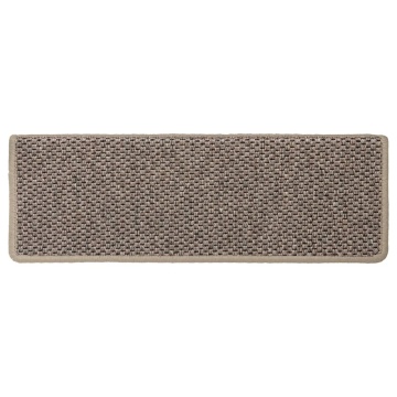 Covorașe scări autoadezive, 15 buc. bej 65x21x4 cm aspect sisal - Img 7