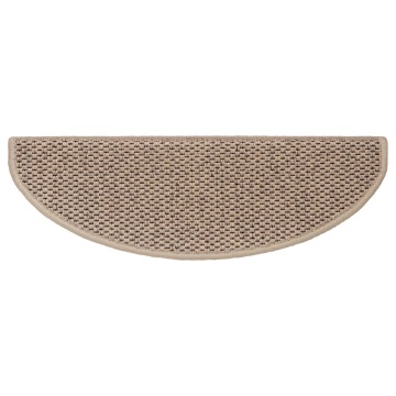 Covorașe scări autoadezive 15buc nisipiu 65x21x4cm aspect sisal - Img 5