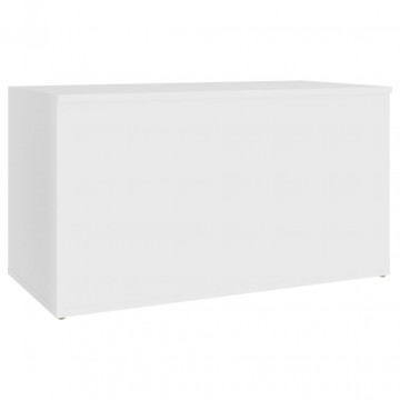Cufăr de depozitare, alb, 84x42x46 cm, lemn compozit - Img 8