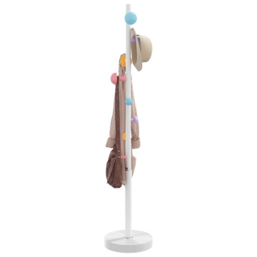Cuier de haine, alb, 172 cm, fier vopsit electrostatic - Img 1