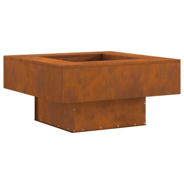 Cuptor pe foc Pătrat 80x80x40 cm din oțel rezistent la intemperii - Img 2