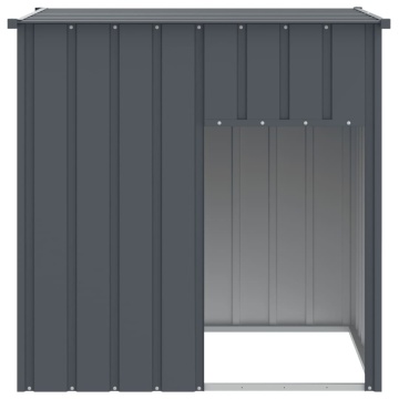 Cușcă câine cu acoperiș antracit 110x103x109 cm oțel galvanizat - Img 3