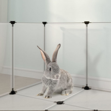 Cușcă pentru animale mici transparent 144x74x46,5 cm PP și oțel - Img 5