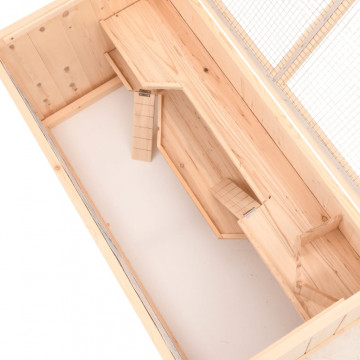Cușcă pentru hamsteri, 89,5x45x45 cm, lemn masiv de brad - Img 6