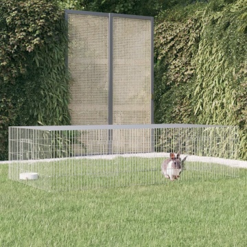 Cușcă pentru iepuri, 2 panouri, 220x110x55 cm, fier galvanizat - Img 1