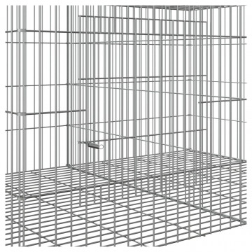 Cușcă pentru iepuri, 3 panouri, 163x79x54 cm, fier galvanizat - Img 4