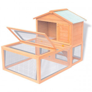 Cușcă pentru iepuri și alte animale de exterior, lemn - Img 3