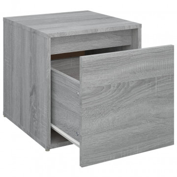 Cutie cu sertar, gri sonoma, 40,5x40x40 cm, lemn prelucrat - Img 5