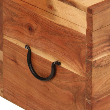 Cutie de depozitare, 39x28x31 cm, lemn masiv de acacia - Img 5