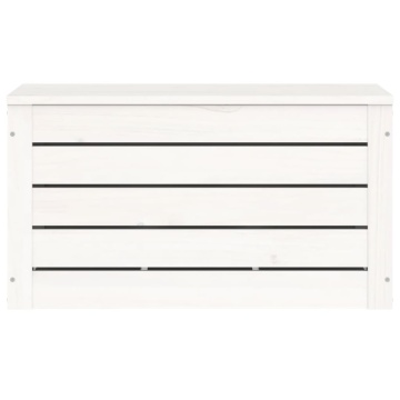 Cutie de depozitare, alb, 59,5x36,5x33 cm, lemn masiv de pin - Img 5