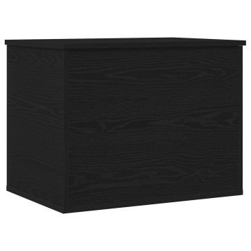 Cutie de depozitare cu capac Negru Stejar 60x42x46 cm Lemn stratificat - Img 2