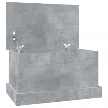 Cutie de depozitare, gri beton, 50x30x28 cm, lemn prelucrat - Img 2