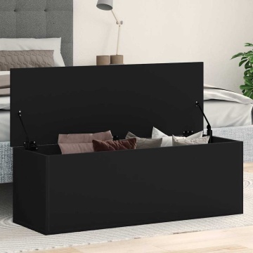 Cutie de depozitare, negru, 102x35x35 cm, lemn prelucrat - Img 1