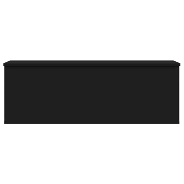 Cutie de depozitare, negru, 102x35x35 cm, lemn prelucrat - Img 4